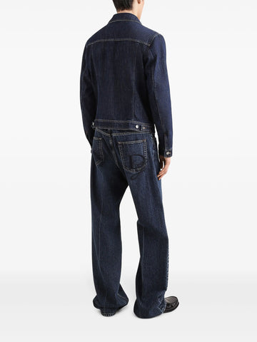 embroidered loose-fit jeans