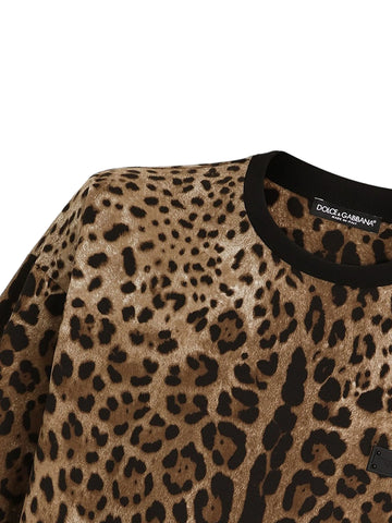 leopard print T-shirt