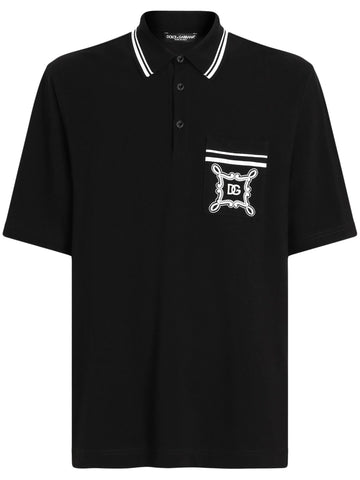 logo-print polo shirt