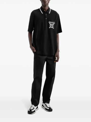 logo-print polo shirt