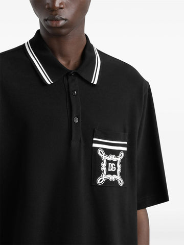 logo-print polo shirt