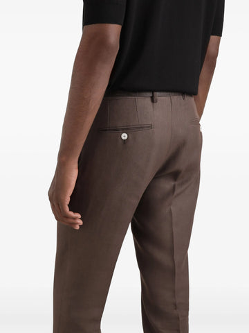 pressed crease trousers