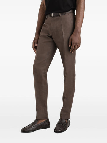 pressed crease trousers