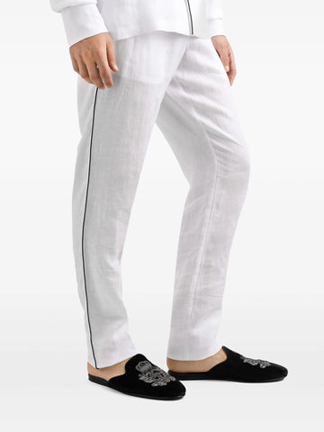 stripe trim trousers