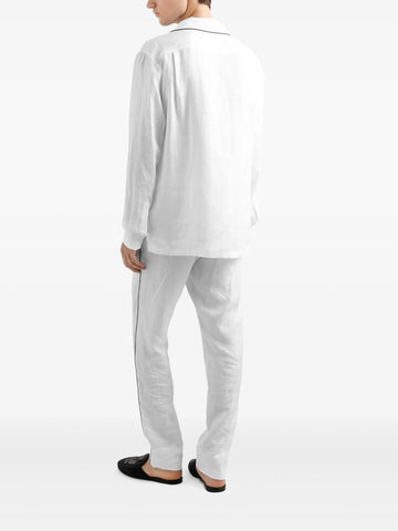 stripe trim trousers