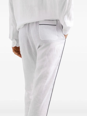 stripe trim trousers