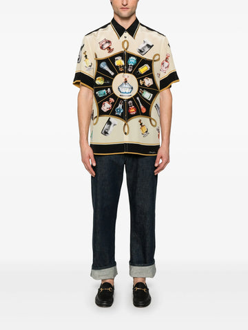 printed silk shirt