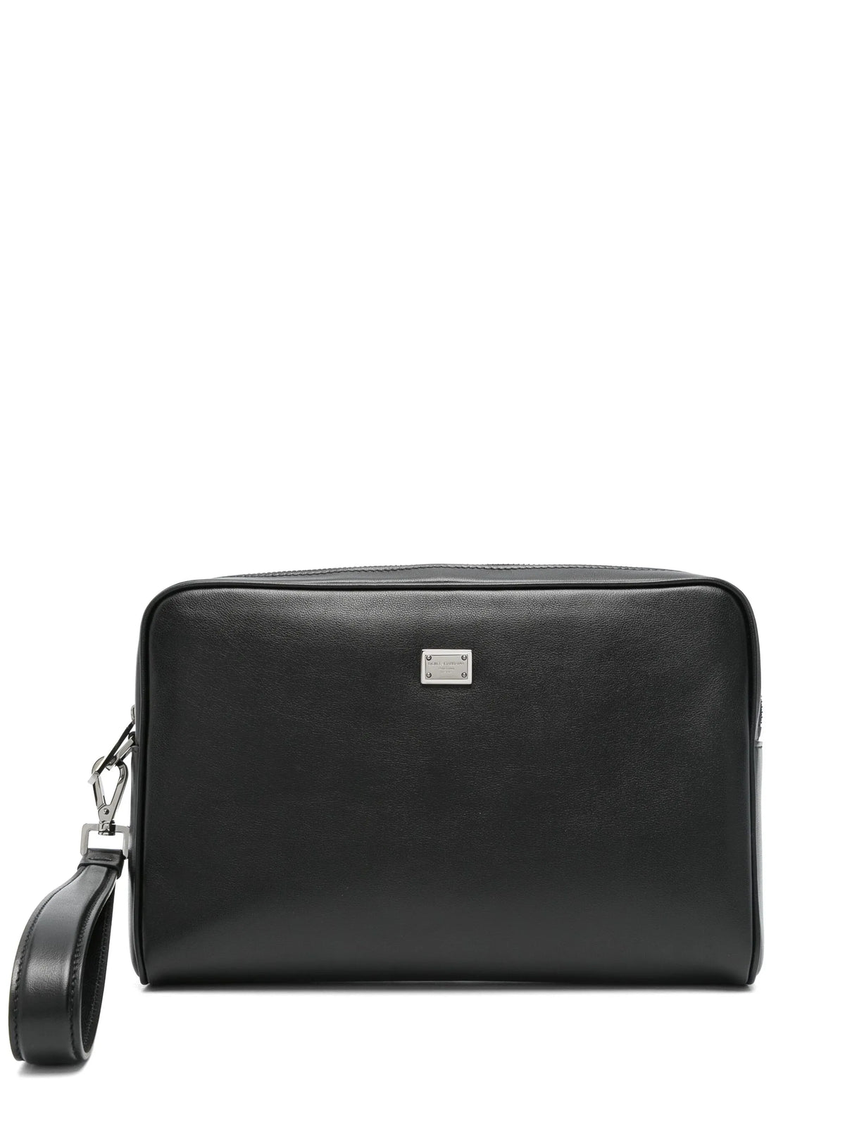 logo plaque clutch bag
