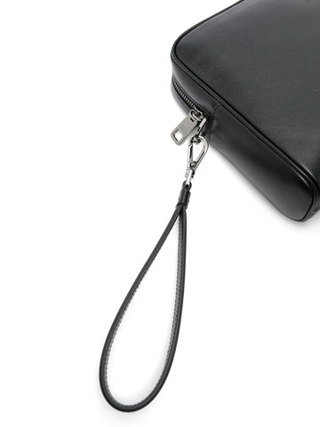 logo plaque clutch bag