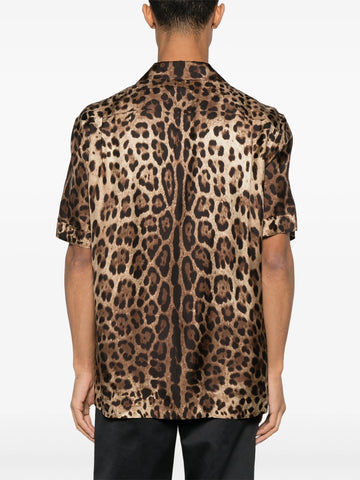 leopard print silk shirt