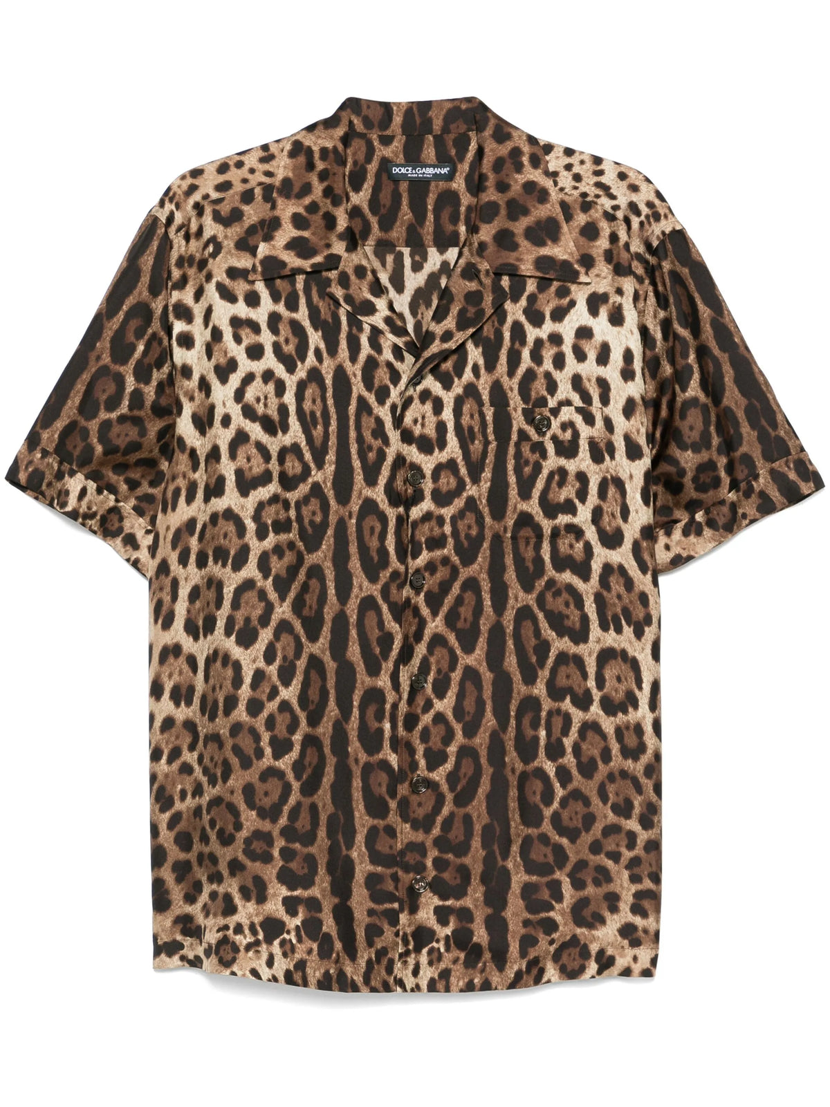 leopard print silk shirt