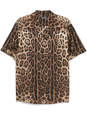leopard print silk shirt