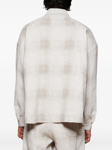 plaid button-up shirt