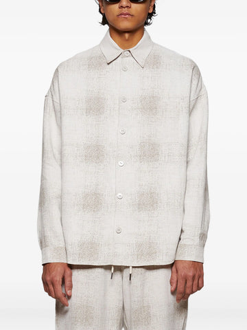 plaid button-up shirt