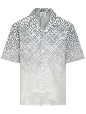 monogram print shirt