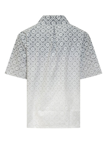 monogram print shirt
