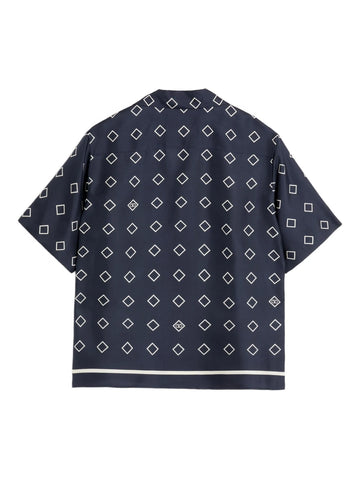 Opticool print silk bowling shirt