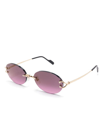 oval-frame sunglasses