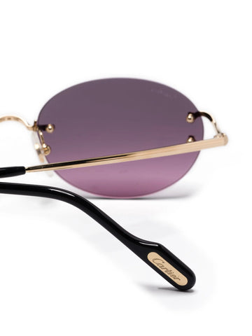 oval-frame sunglasses