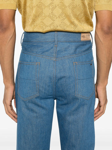 Crease flared jeans