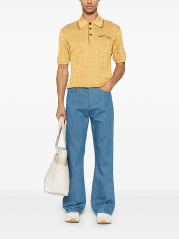 Crease flared jeans