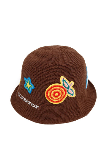 logo embroidered bucket hat
