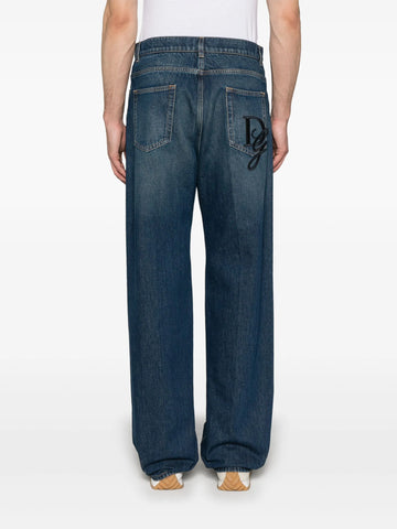 logo-patch jeans