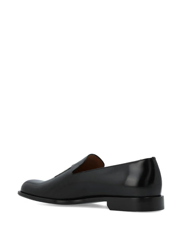 logo embellished loafers