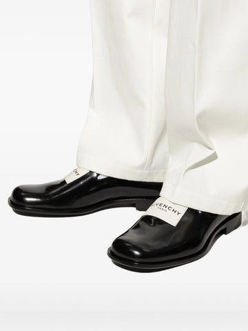 logo embellished loafers