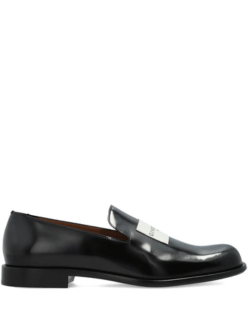 logo embellished loafers