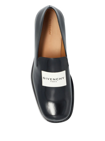 logo embellished loafers