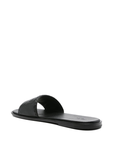 Roma embossed-logo leather sandals