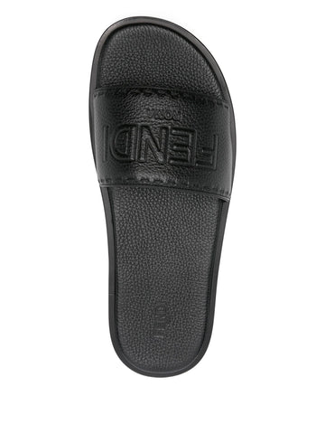 Roma embossed-logo leather sandals