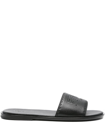 Roma embossed-logo leather sandals
