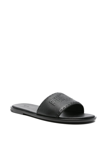 Roma embossed-logo leather sandals
