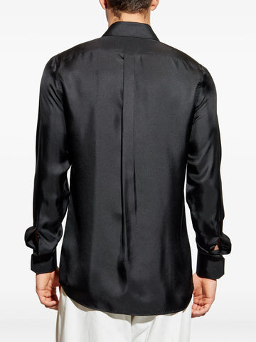 long sleeve silk shirt