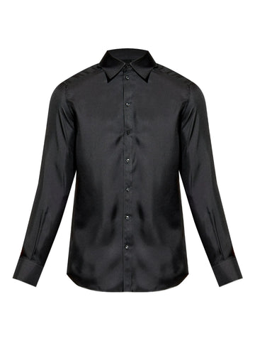 long sleeve silk shirt