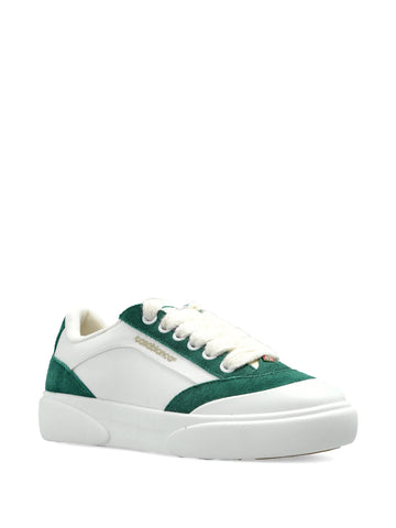suede leather panelled sneakers