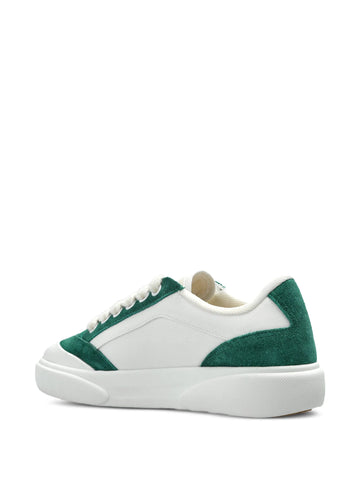suede leather panelled sneakers