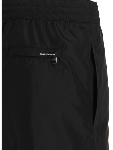 Logo Plaque Drawstring Swim Shorts