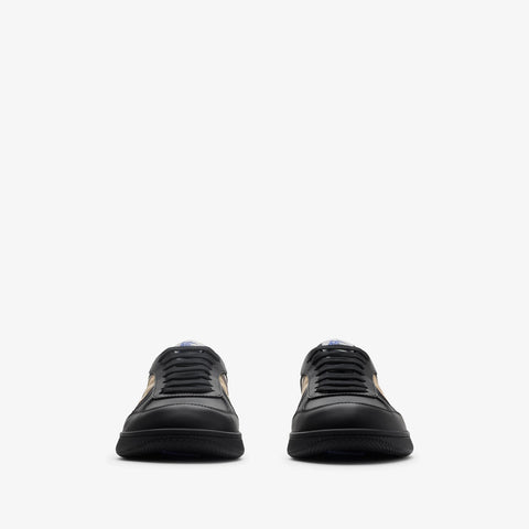 Leather and Check Terrace Sneakers