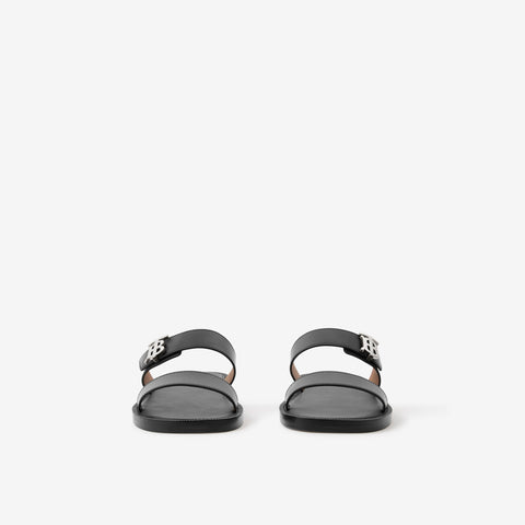Monogram Motif Leather Sandals
