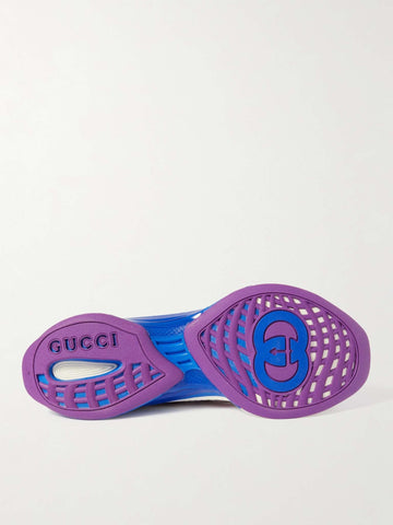 Run Rubber-Trimmed Mesh Sneakers