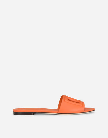 Calfskin sliders with DG logo