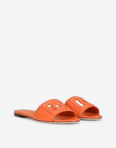 Calfskin sliders with DG logo