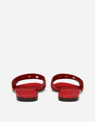 Calfskin sliders with DG logo