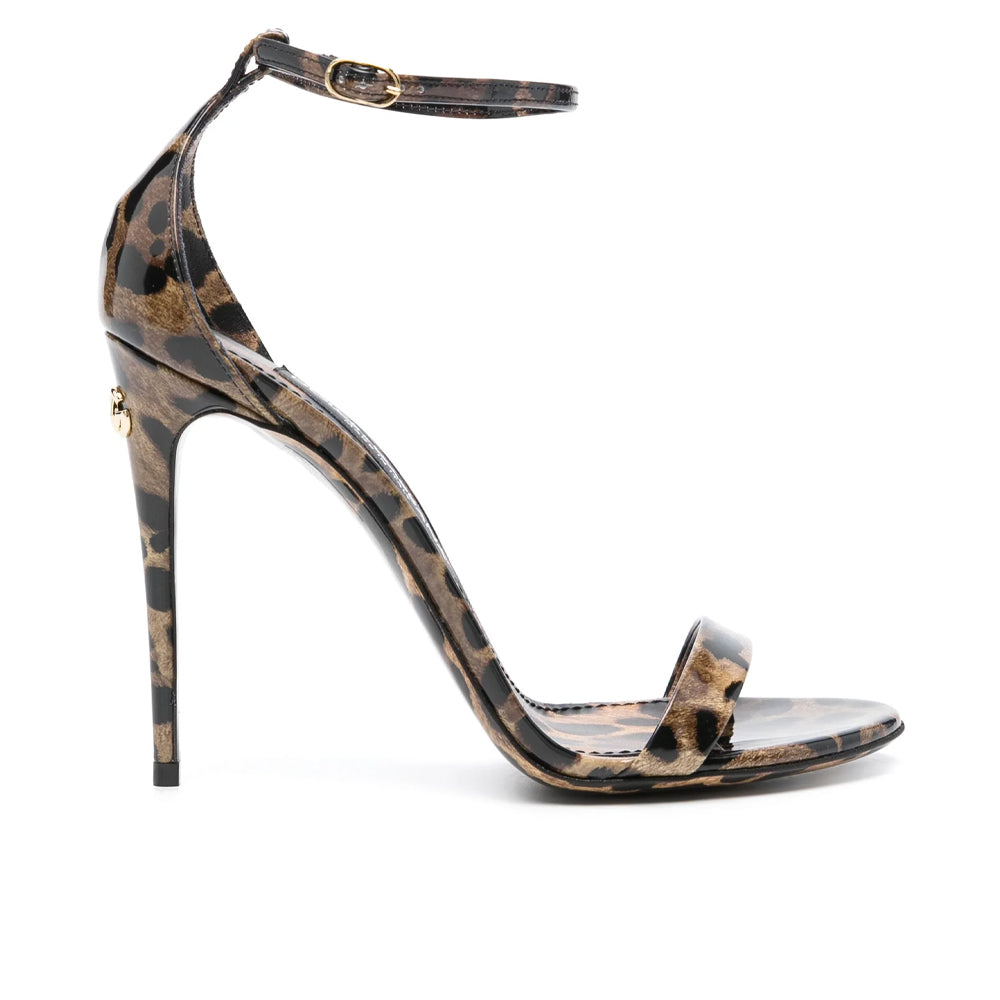 110mm leopard-print sandals