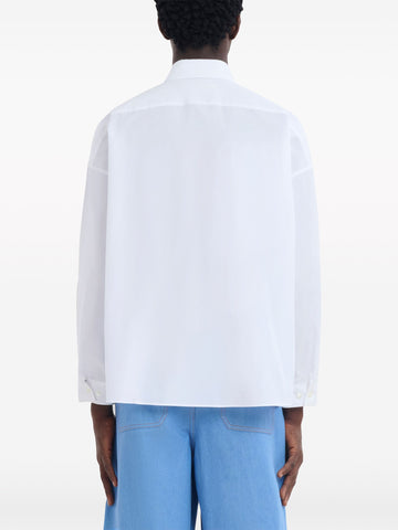floral appliqué cotton shirt