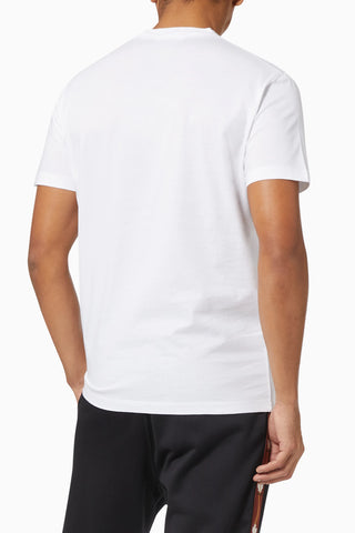 Leaf Print Graphic T-shirt in Cotton