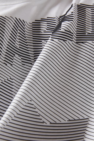 Leaf Print Graphic T-shirt in Cotton